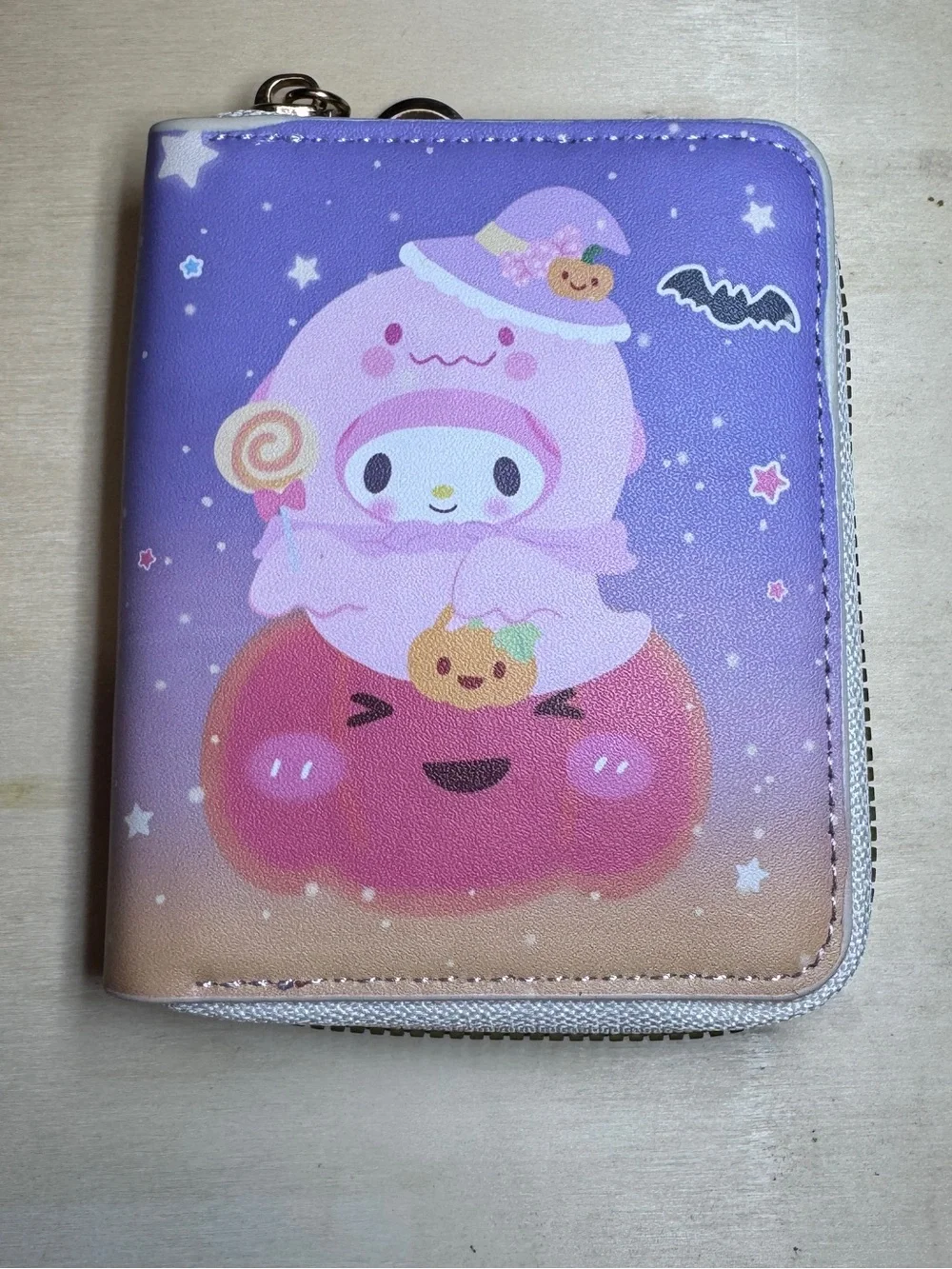My Melody Purple Halloween Zip Wallet NWT
